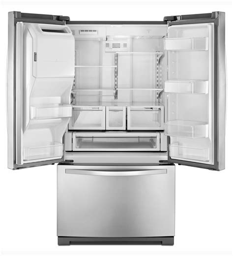 Side by Side Refrigerator in Fingerprint Resistant Stainless Steel. . Wirpool fridge